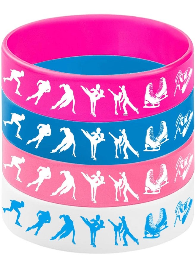 PIBIPAID 24PCS Ice Skating Silicone Bracelet Party Favors -Ice Skating Rubber Bracelet Party Supplies Decorations Snow Birthday Baby Shower Party - Image 5